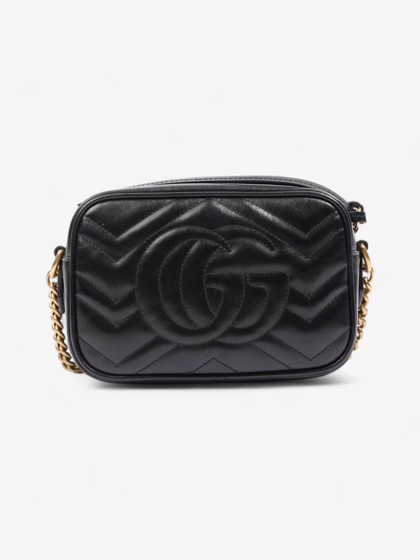 Gucci GG Marmont Black Matelasse Leather Mini