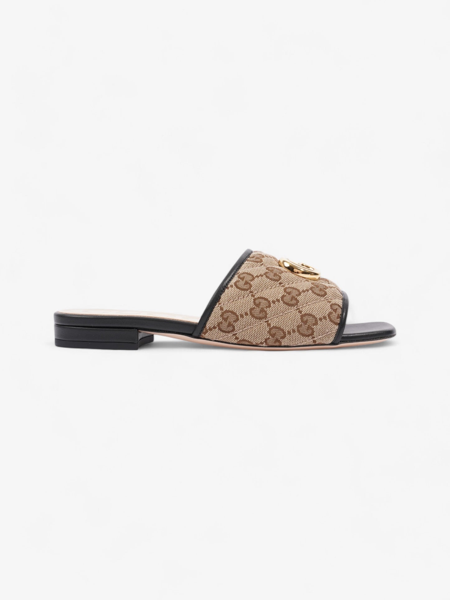 Gucci GG Sandals Beige / Brown / Black Canvas EU 36 UK 3