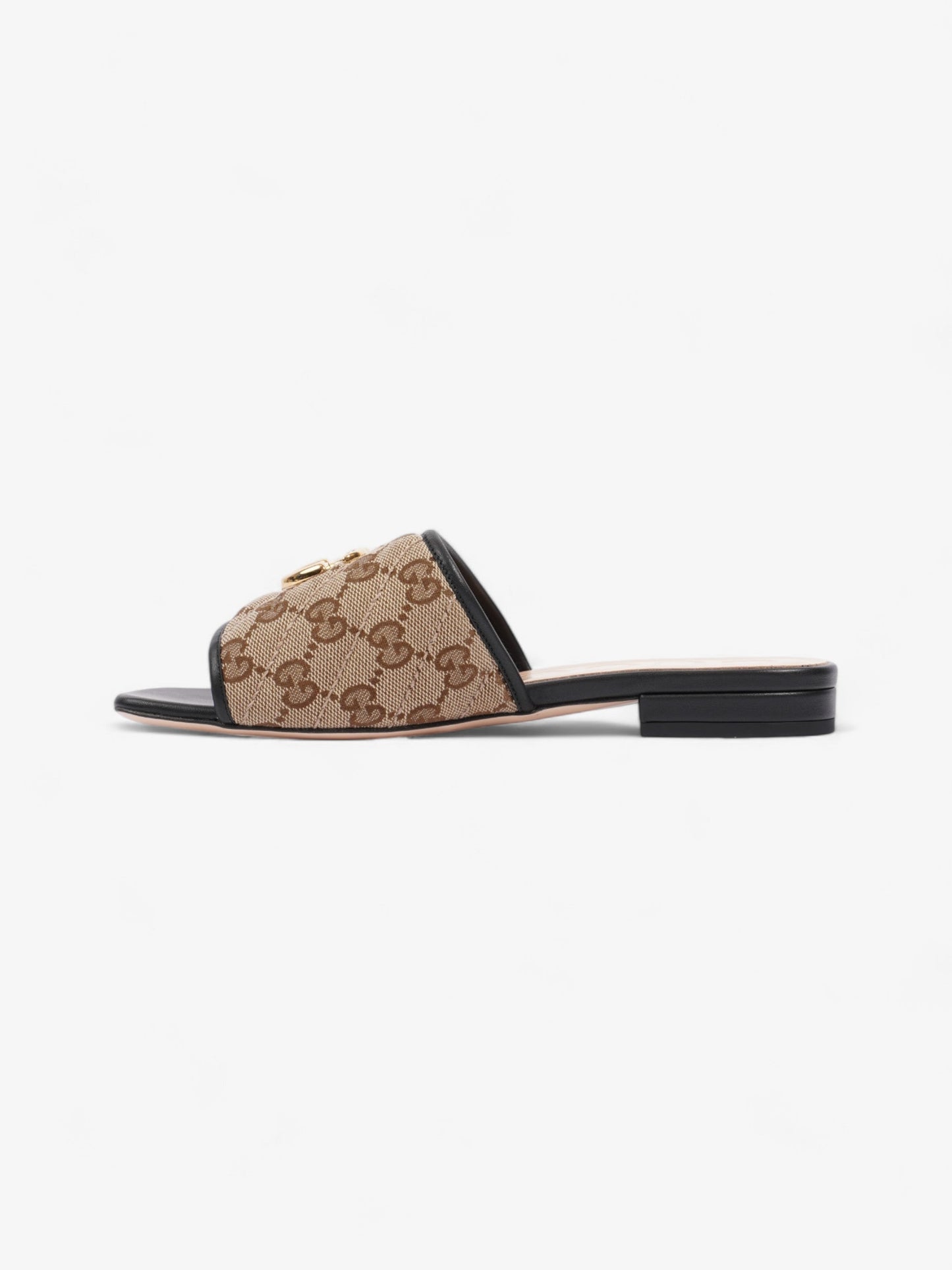 Gucci GG Sandals Beige / Brown / Black Canvas EU 36 UK 3
