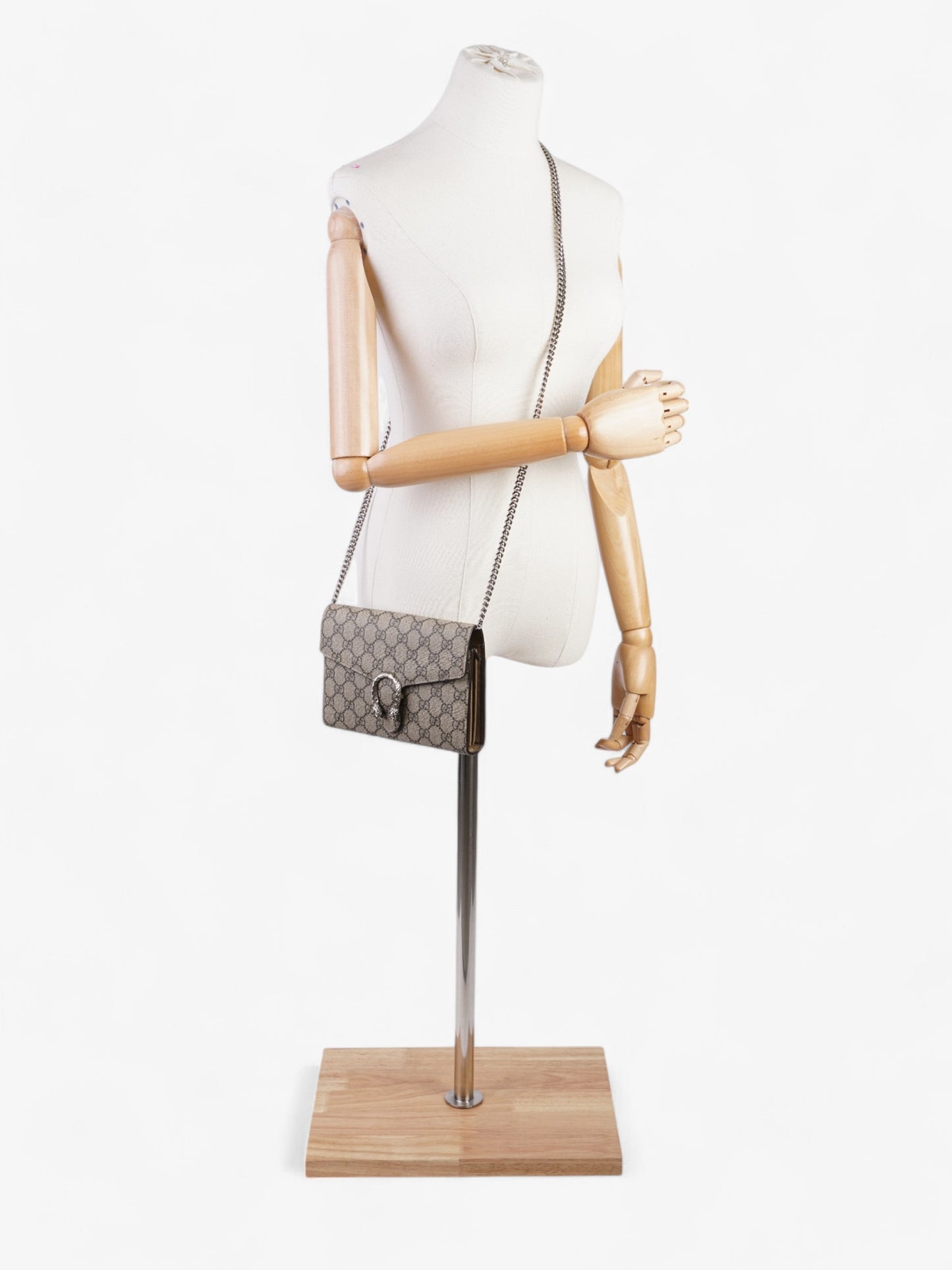 Gucci Dionysus Chain Wallet GG Supreme Coated Canvas