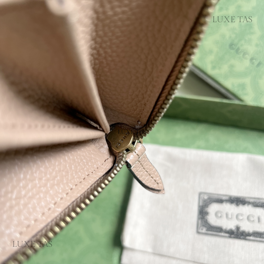 Zip Wallet With Interlocking G Python Bow Leather Wallet for Women