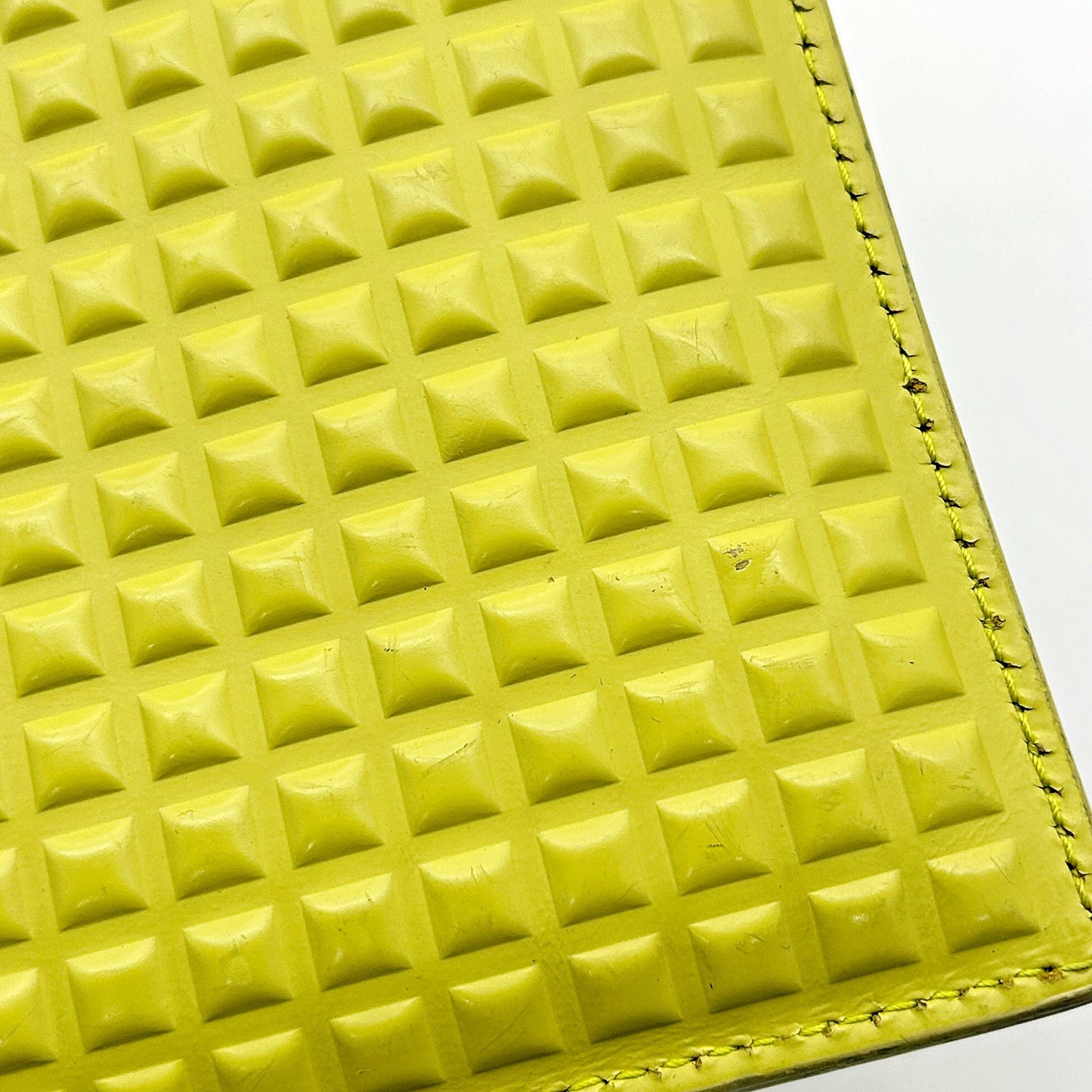 Balenciaga Grid Embossed Pouch - yellow Clutches, Handbags bb7713qw