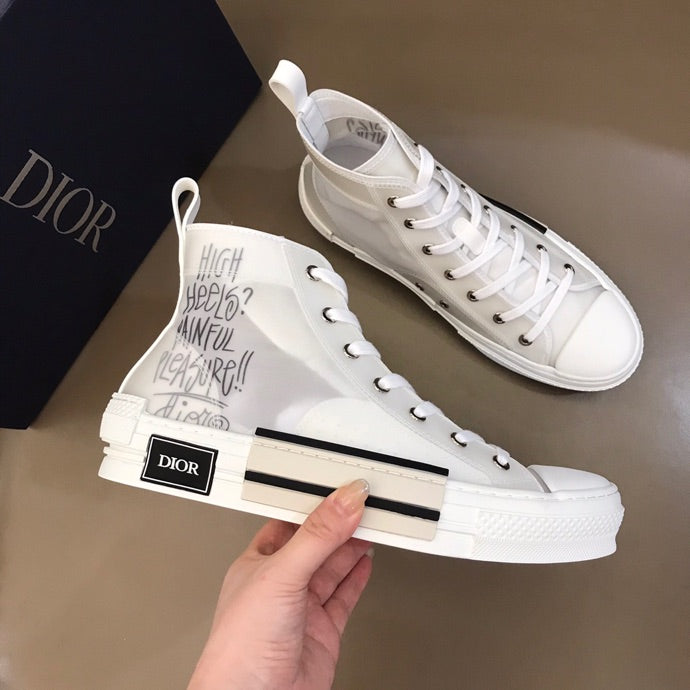 Christian Dior B23 White Canvas HIGH-TOP SNEAKER