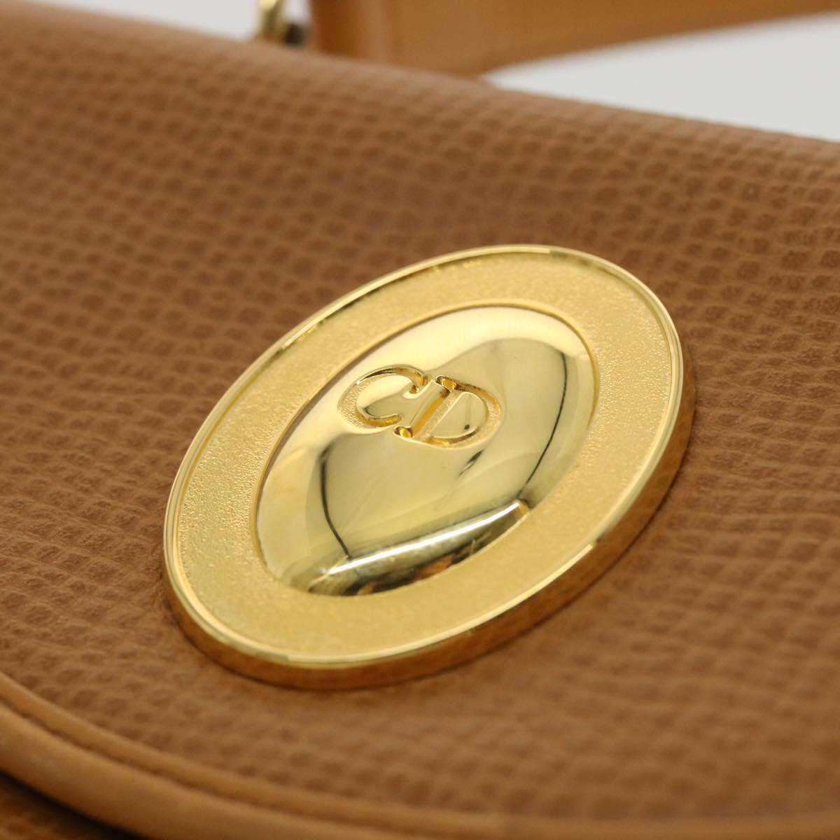 CHRISTIAN DIOR Hand Bag Leather 2way Brown Auth am3766