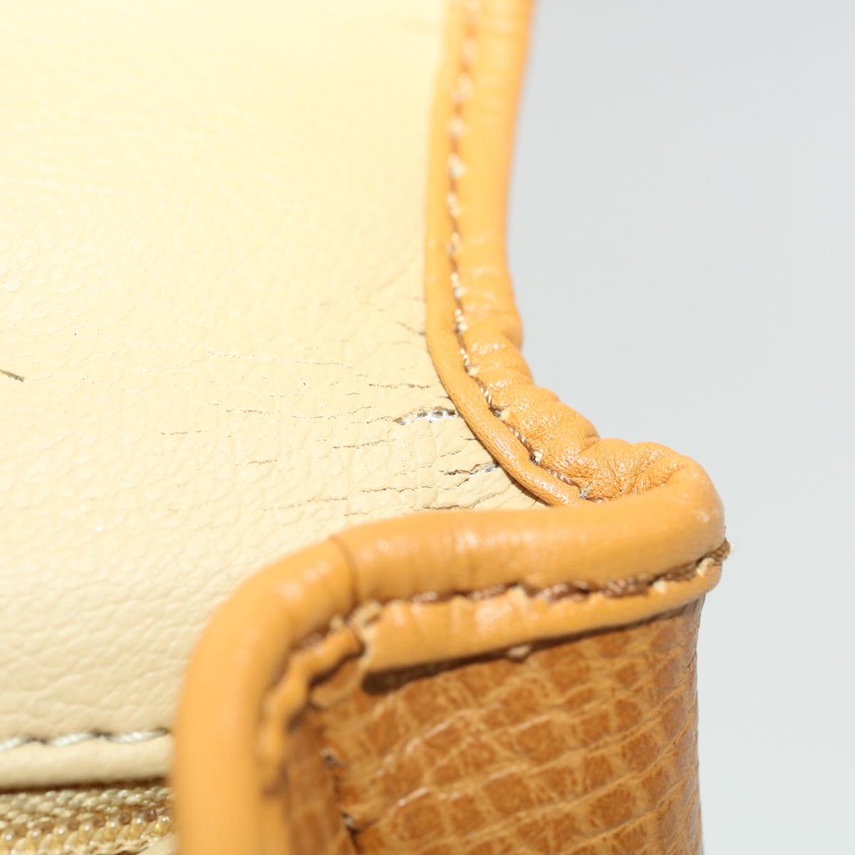 CHRISTIAN DIOR Hand Bag Leather 2way Brown Auth am3766