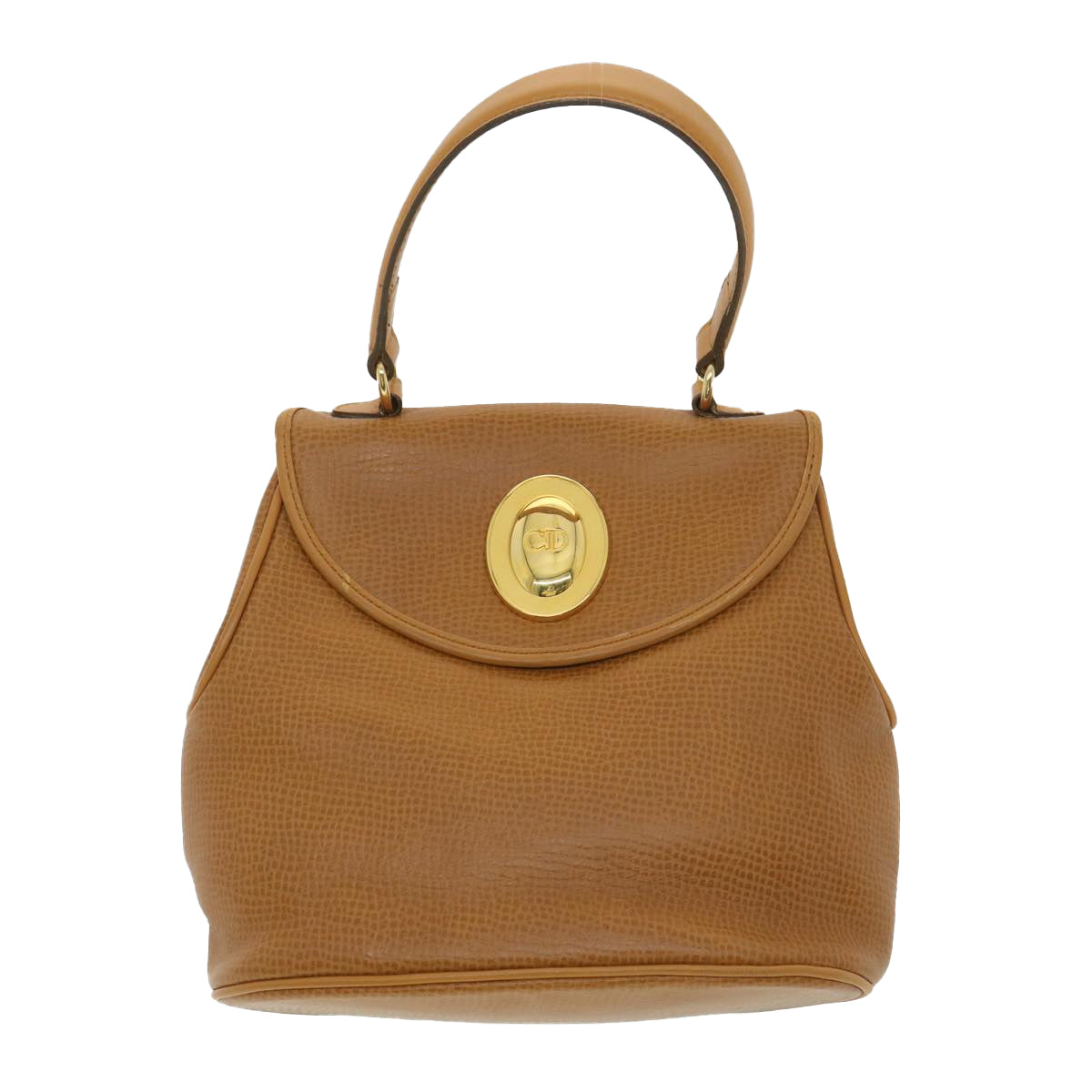 CHRISTIAN DIOR Hand Bag Leather 2way Brown Auth am3766