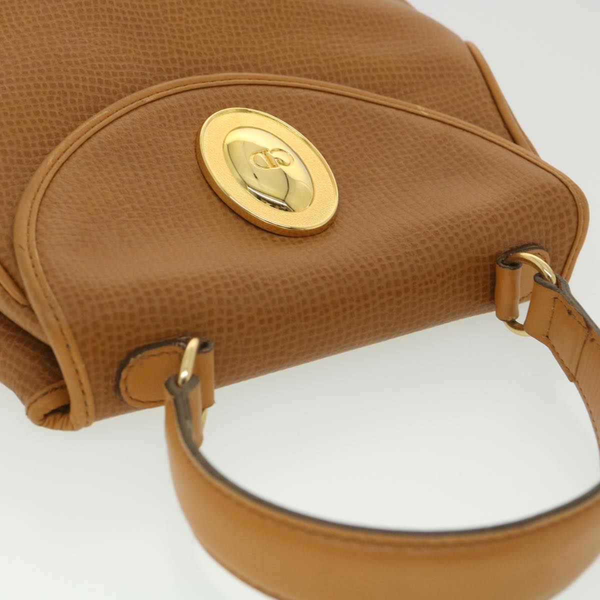 CHRISTIAN DIOR Hand Bag Leather 2way Brown Auth am3766