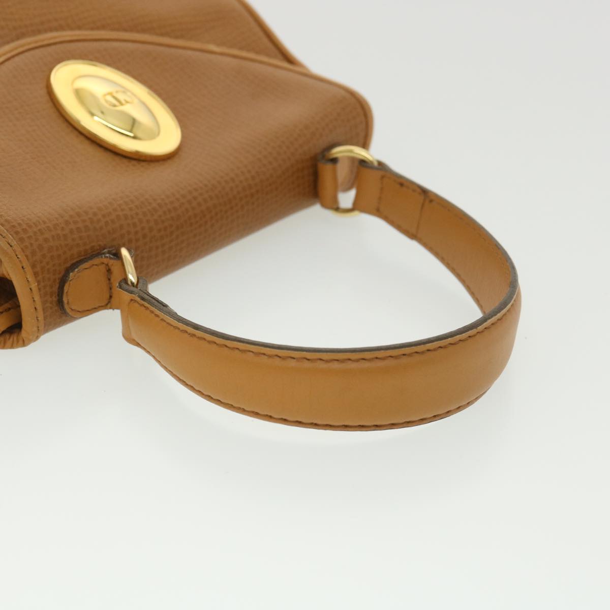 CHRISTIAN DIOR Hand Bag Leather 2way Brown Auth am3766