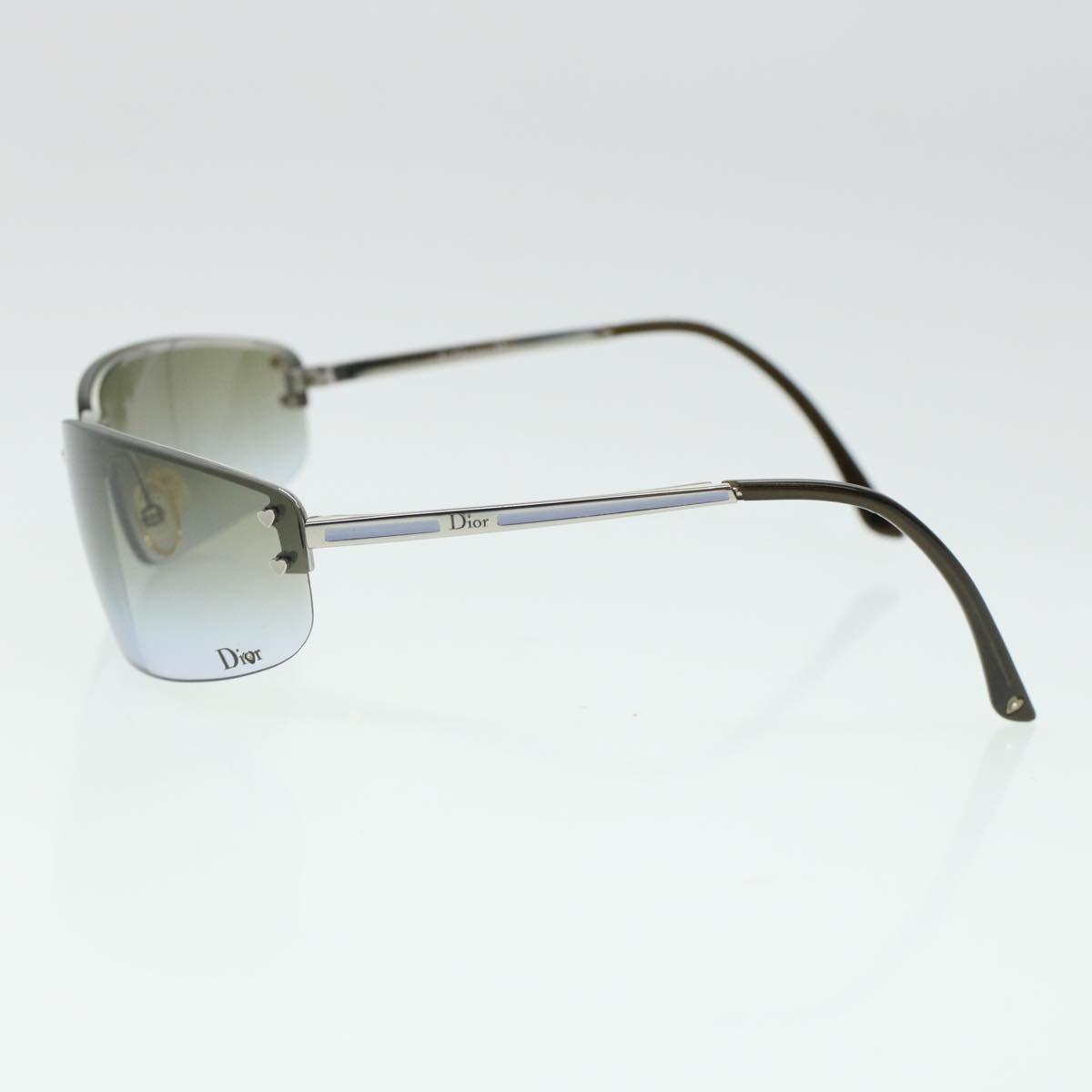 CHRISTIAN DIOR Gradation Sunglasses Dark Brown Lavende Auth am4519