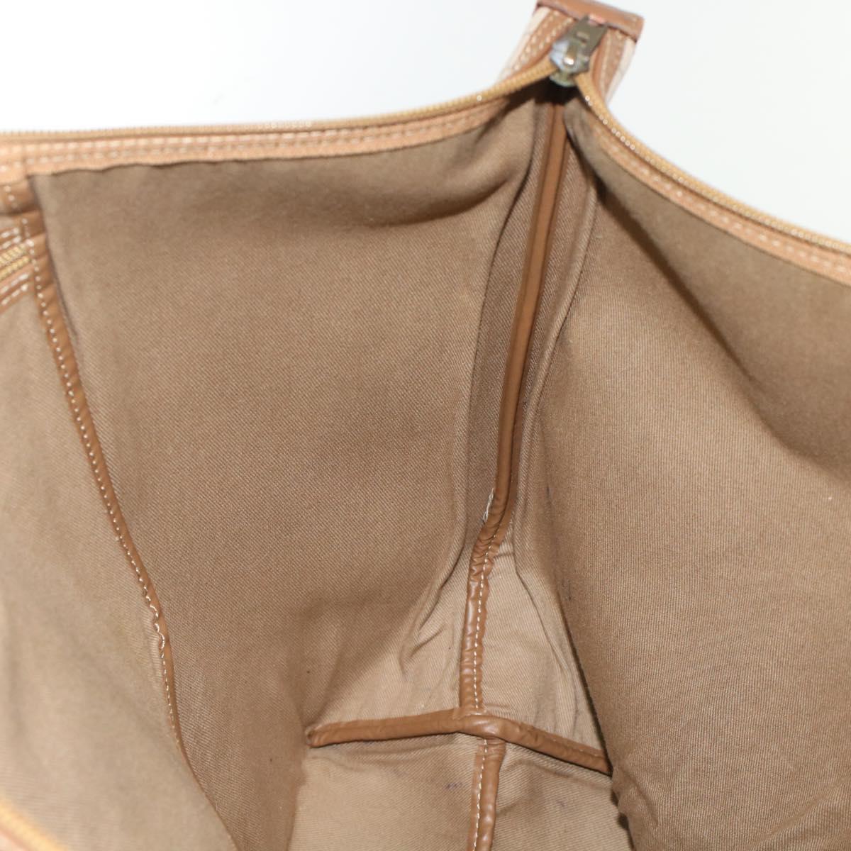 CHRISTIAN DIOR Honeycomb Canvas Tote Bag PVC Leather Beige Brown Auth ar9982