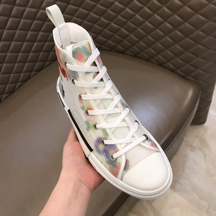 Christian Dior B23 White Floral Print HIGH-TOP SNEAKER