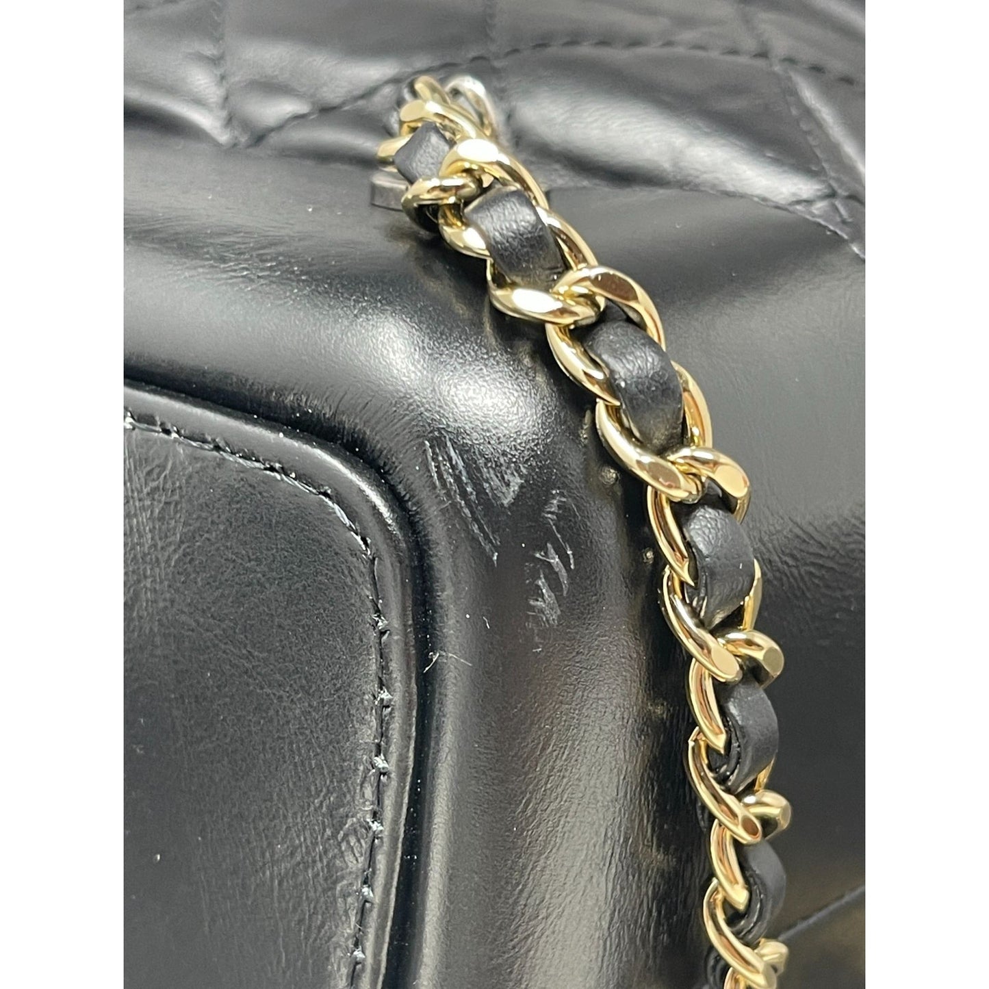 CHANEL Chanel Aged Calfskin Quilted Small Gabrielle Backpack Black - Black