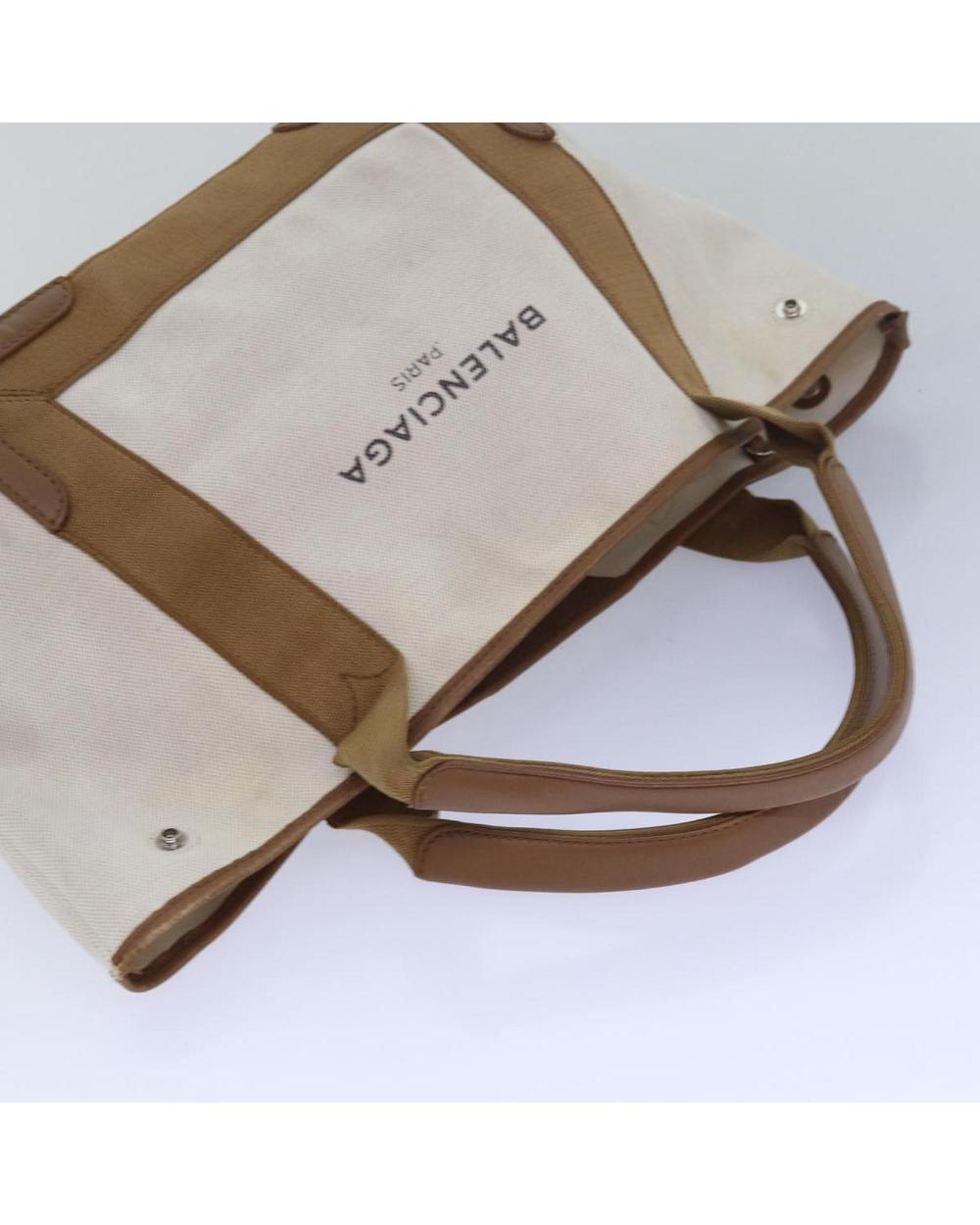 Beige Canvas Balenciaga Cabas