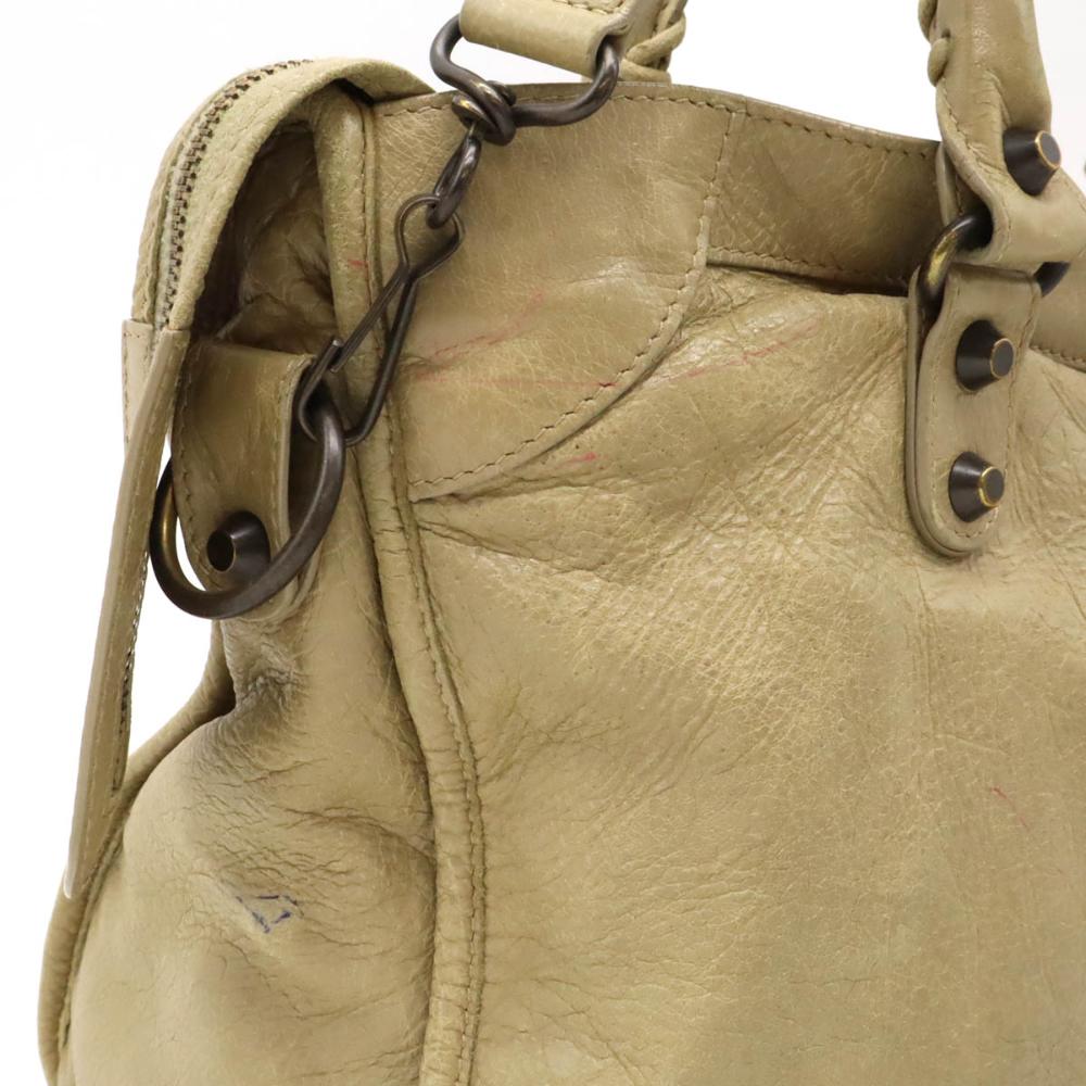 Beige Leather Balenciaga City