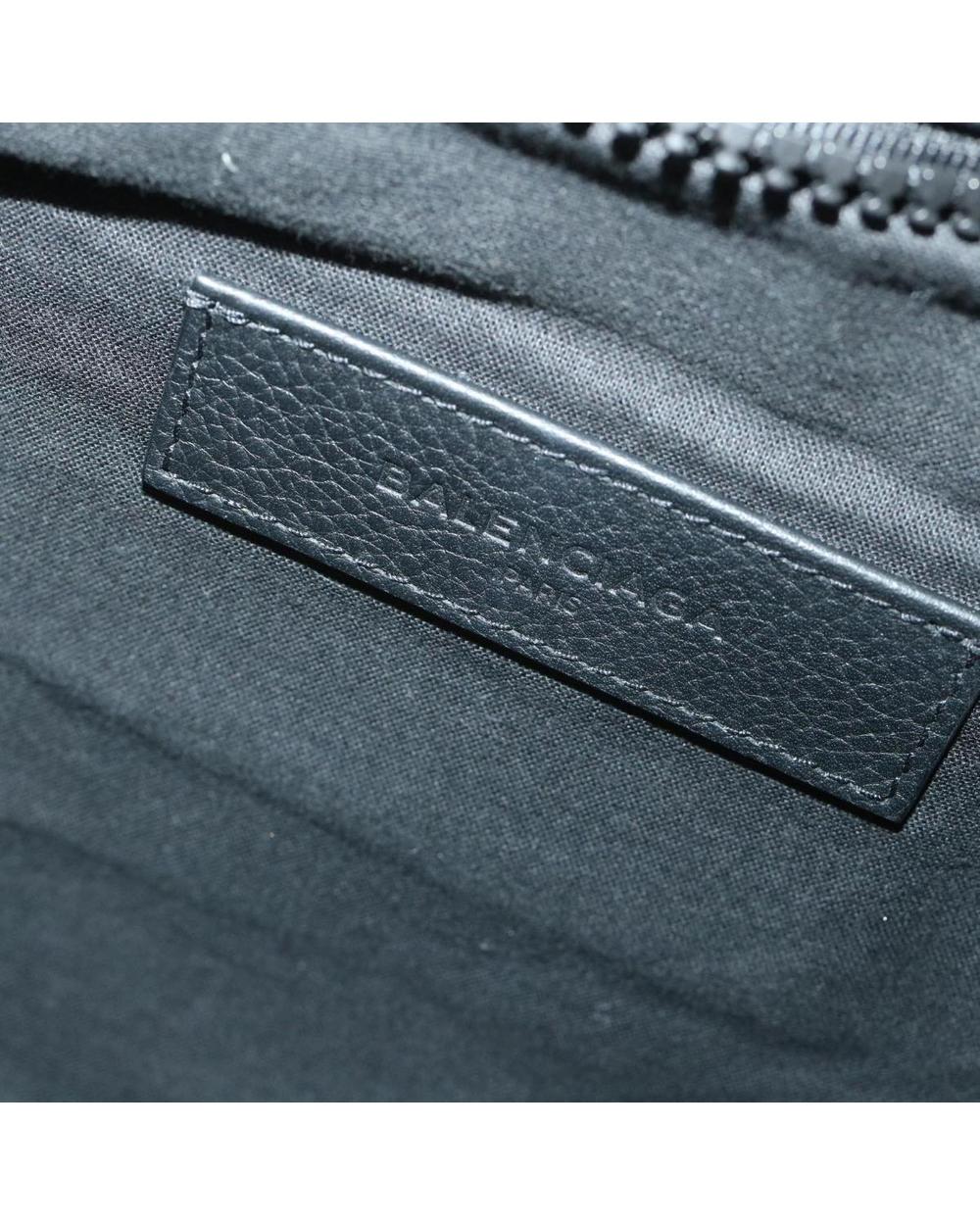 Black Canvas Balenciaga Clutch