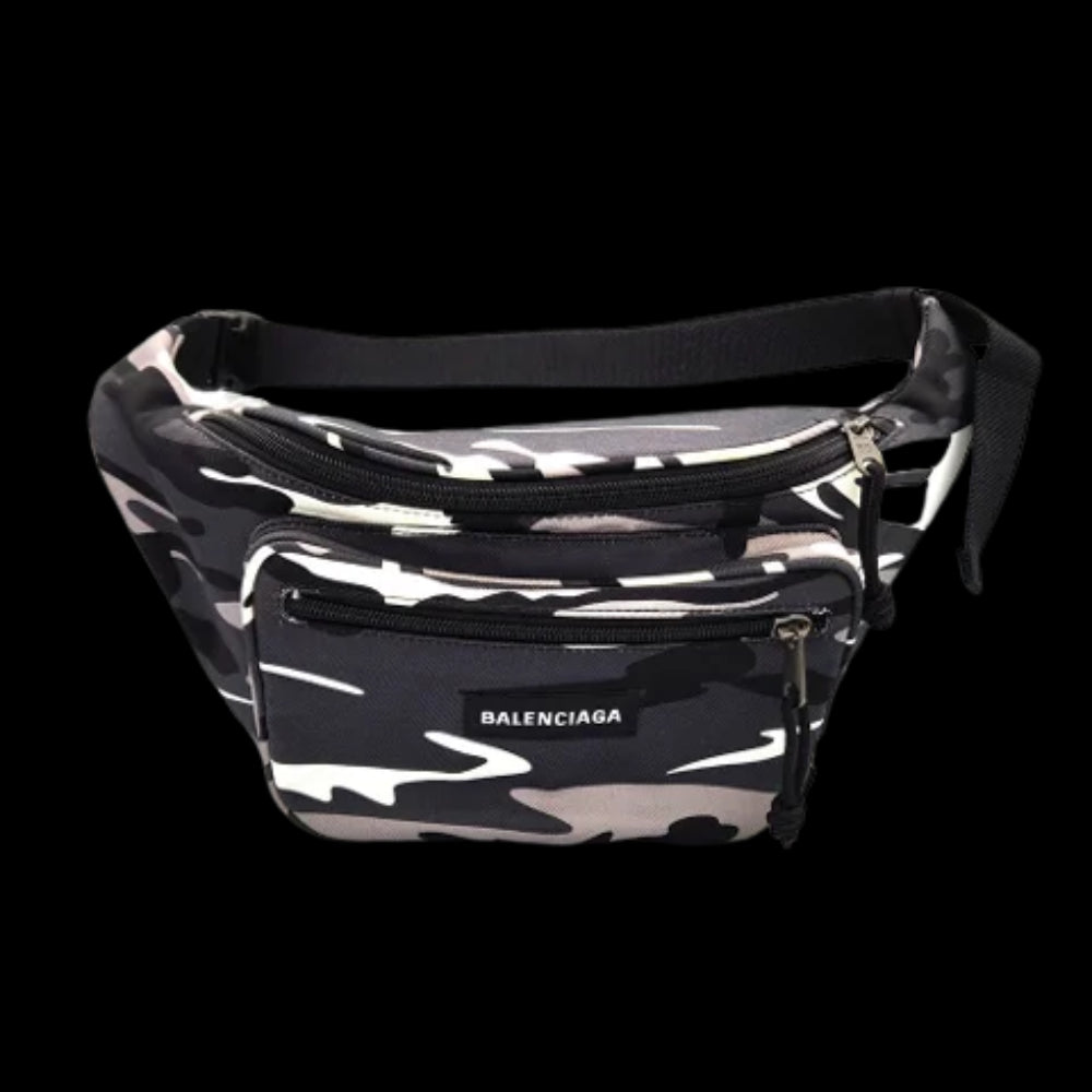 Black Canvas Balenciaga Belt Bag