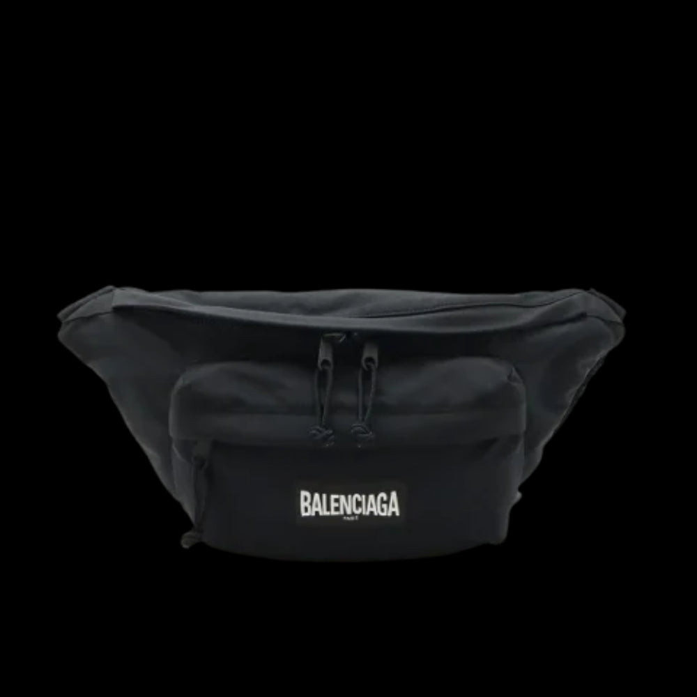 Black Canvas Balenciaga Belt Bag