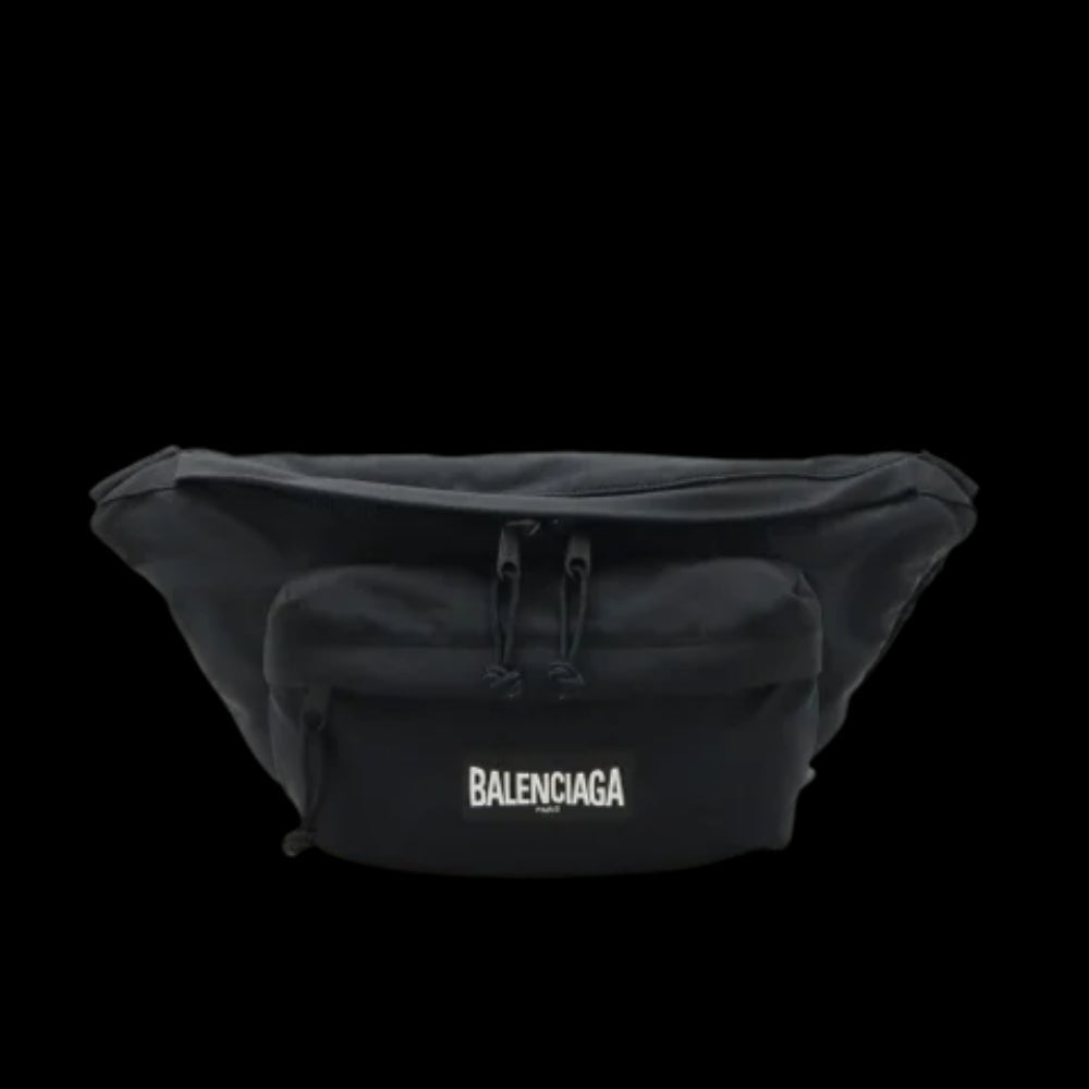 Black Canvas Balenciaga Belt Bag
