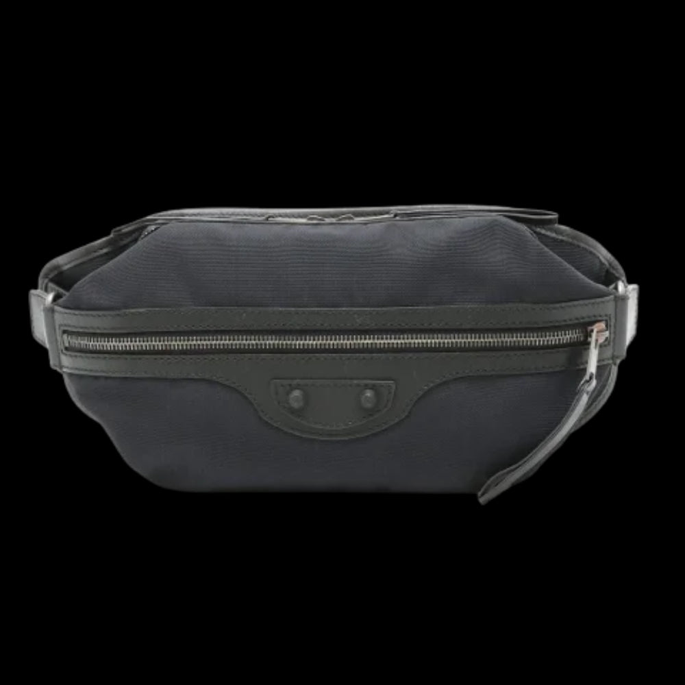 Black Canvas Balenciaga Belt Bag