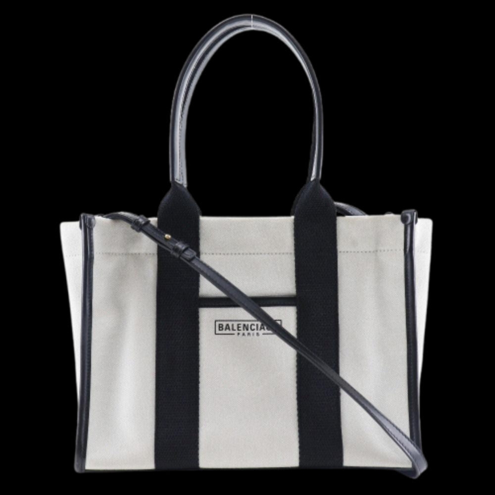 Black Canvas Balenciaga Tote