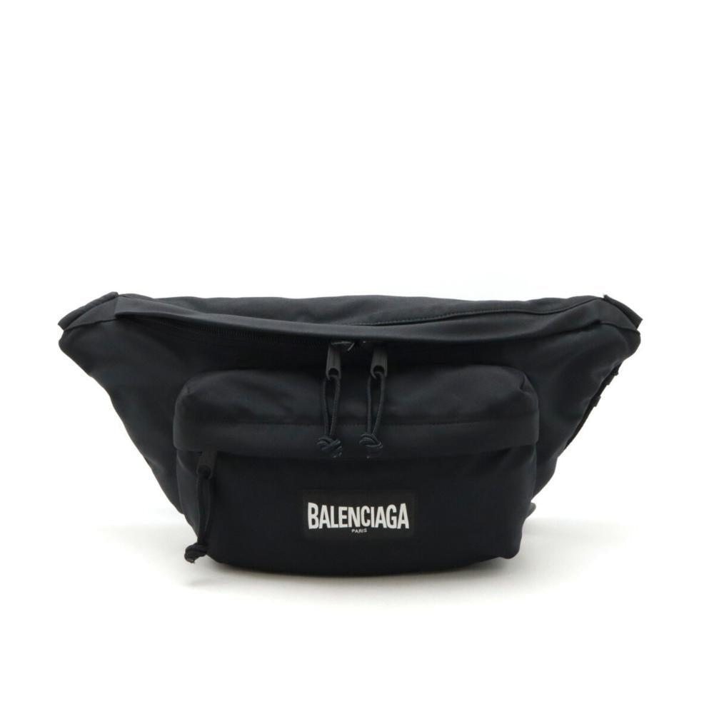 Black Canvas Balenciaga Belt Bag