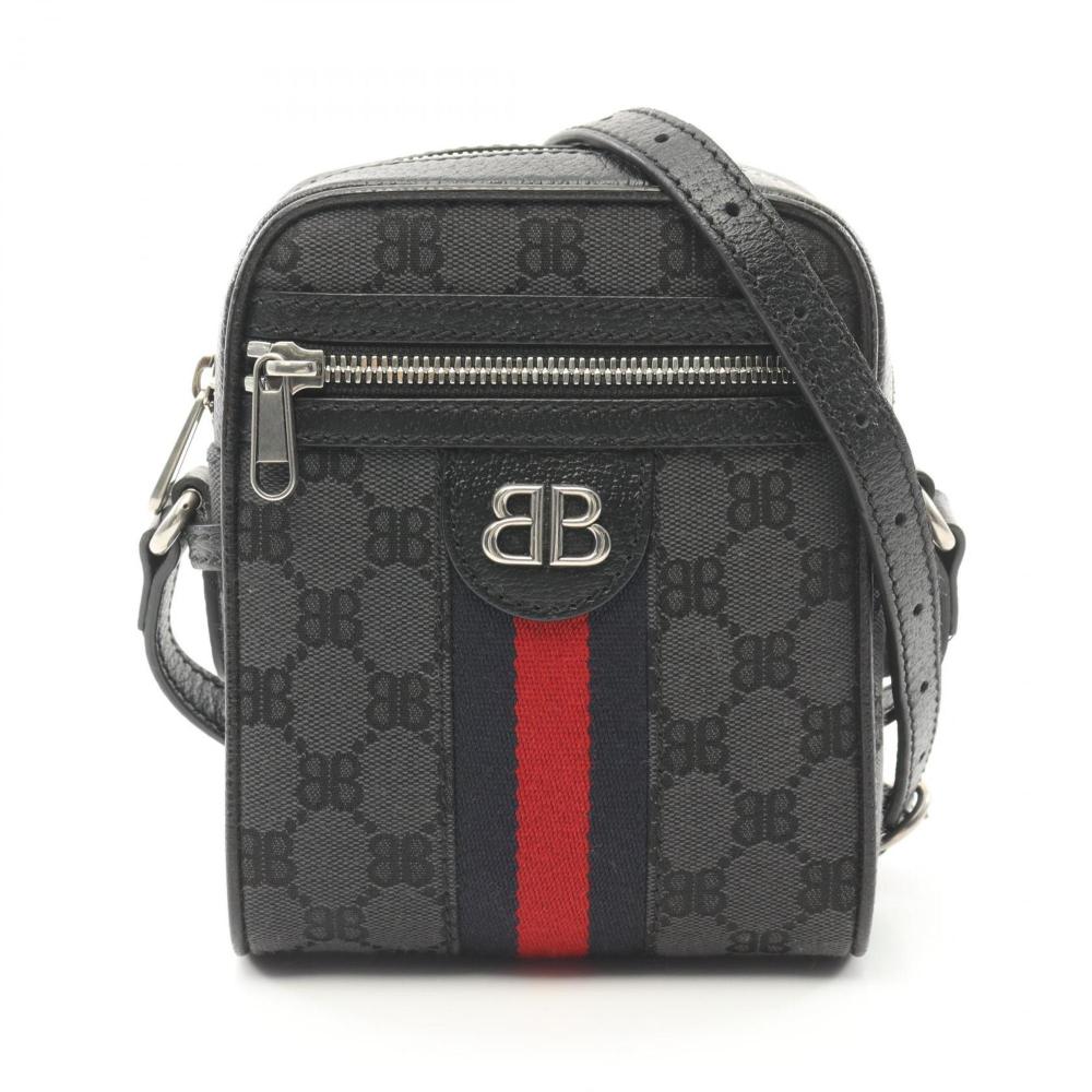 Black Canvas Balenciaga Shoulder Bag