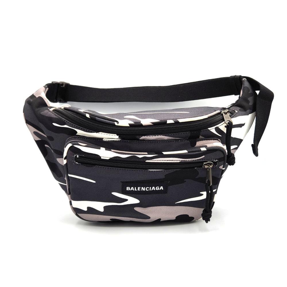 Black Canvas Balenciaga Belt Bag