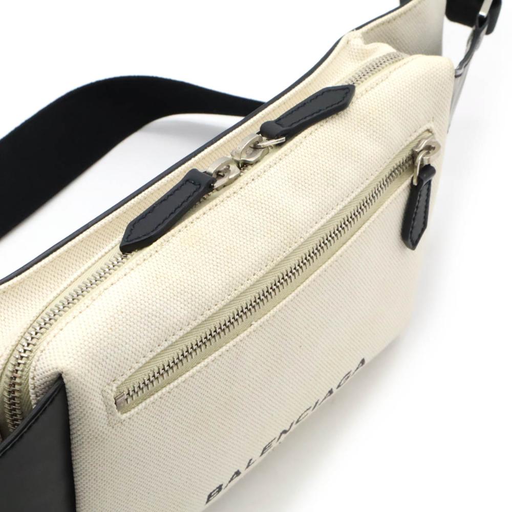 Black Canvas Balenciaga Belt Bag