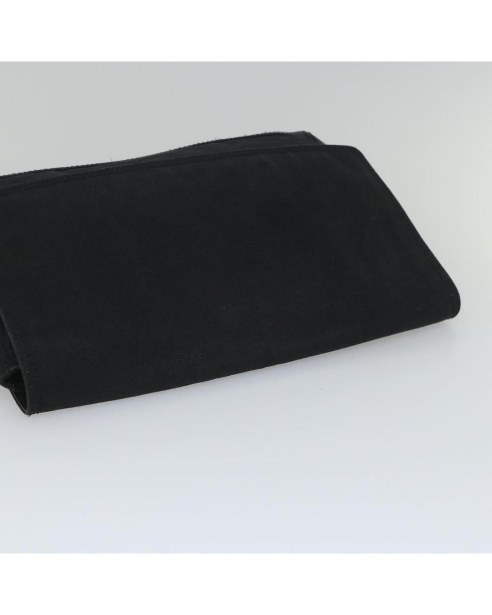 Black Canvas Balenciaga Clutch