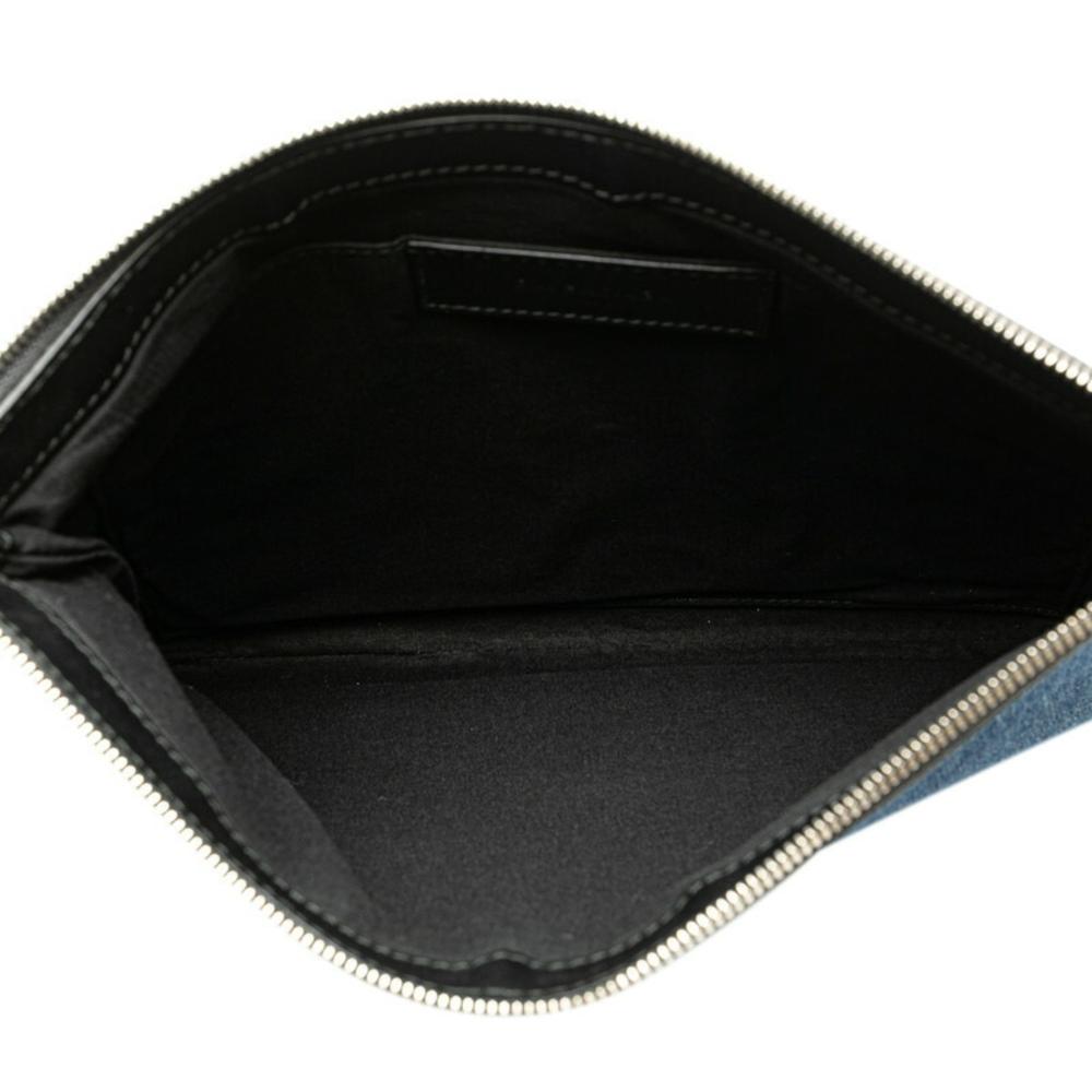 Black Denim Balenciaga Clutch