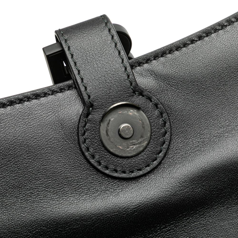 Black Leather Balenciaga Hourglass