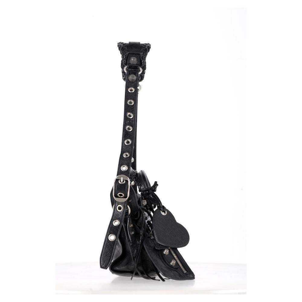Black Leather Balenciaga Handbag