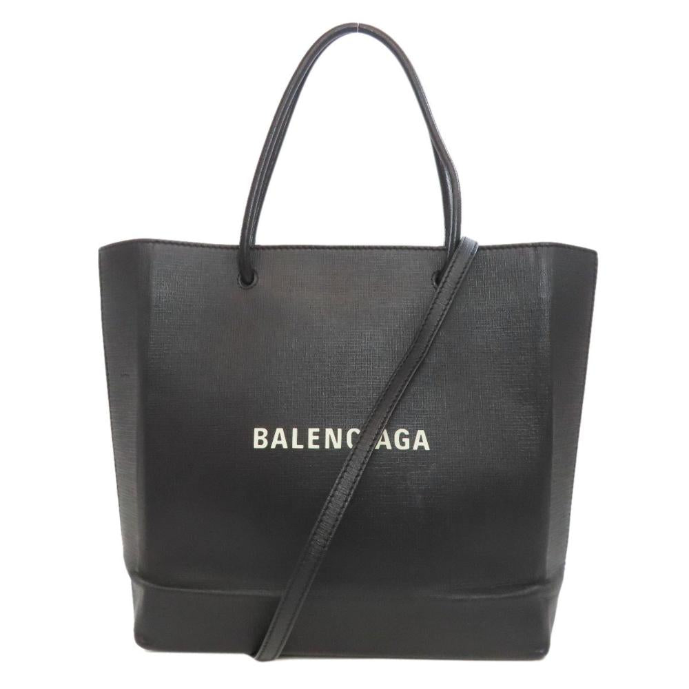 Black Leather Balenciaga Tote