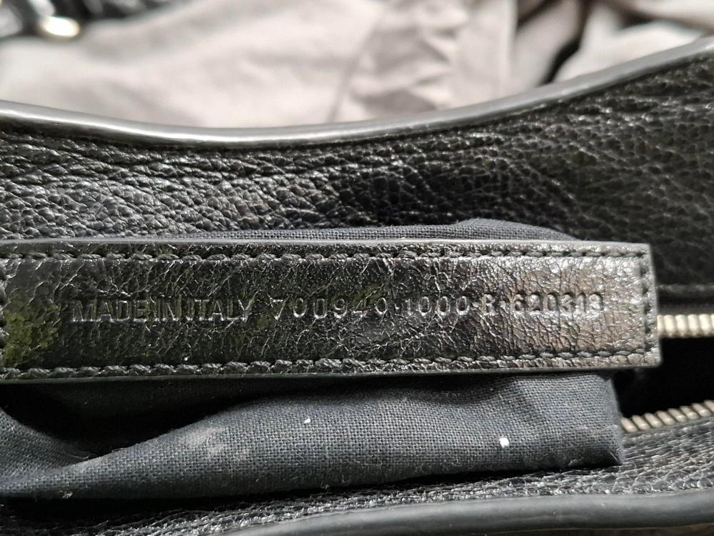 Black Leather Balenciaga Handbag