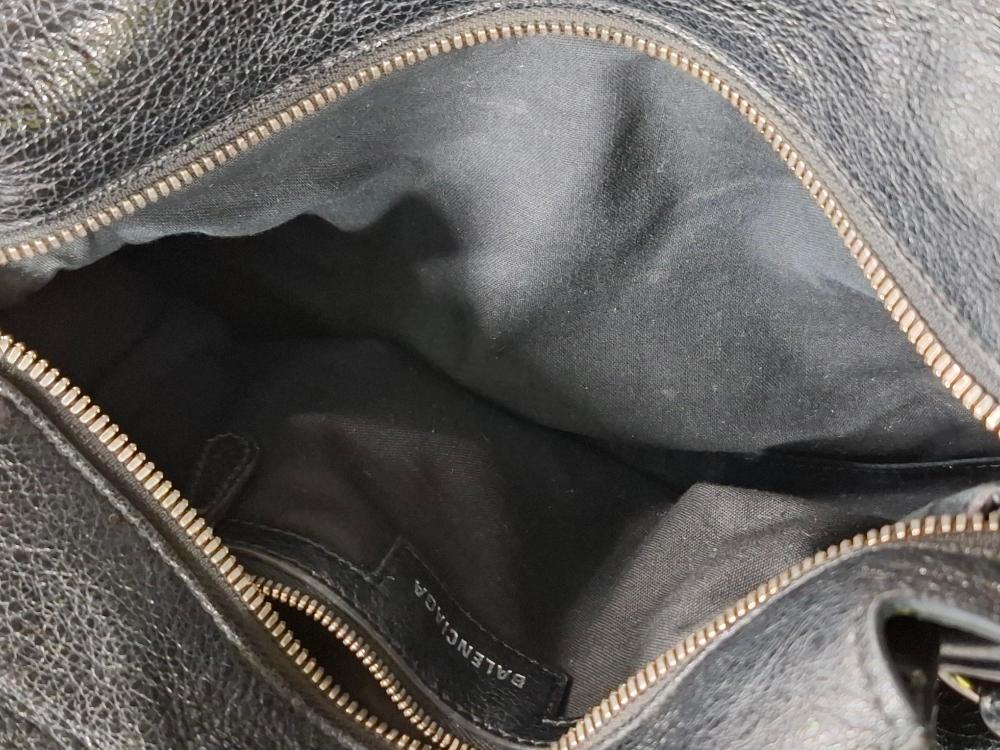 Black Leather Balenciaga Handbag