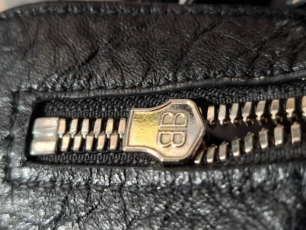 Black Leather Balenciaga Handbag