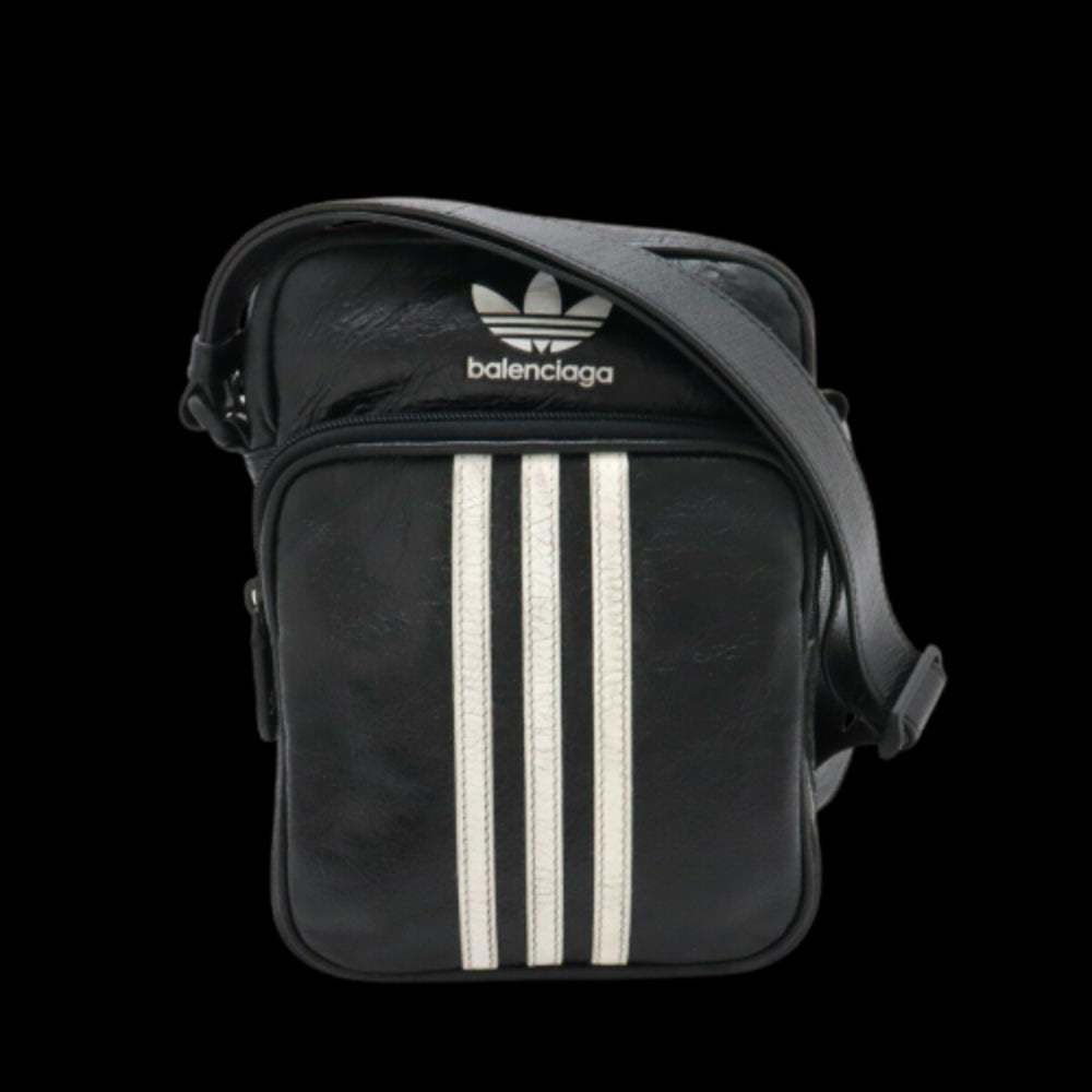 Black Leather Balenciaga Crossbody Bag