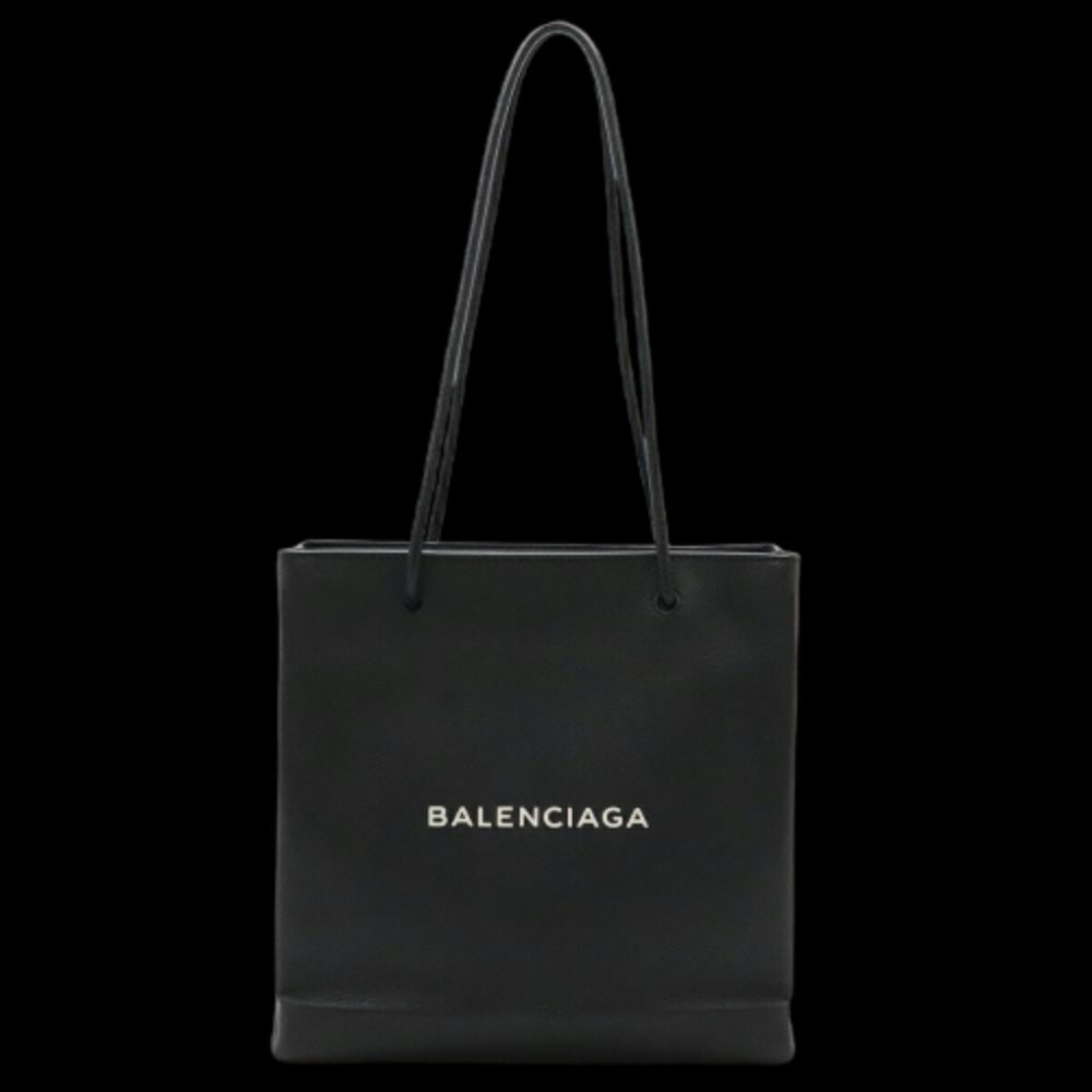 Black Leather Balenciaga Tote