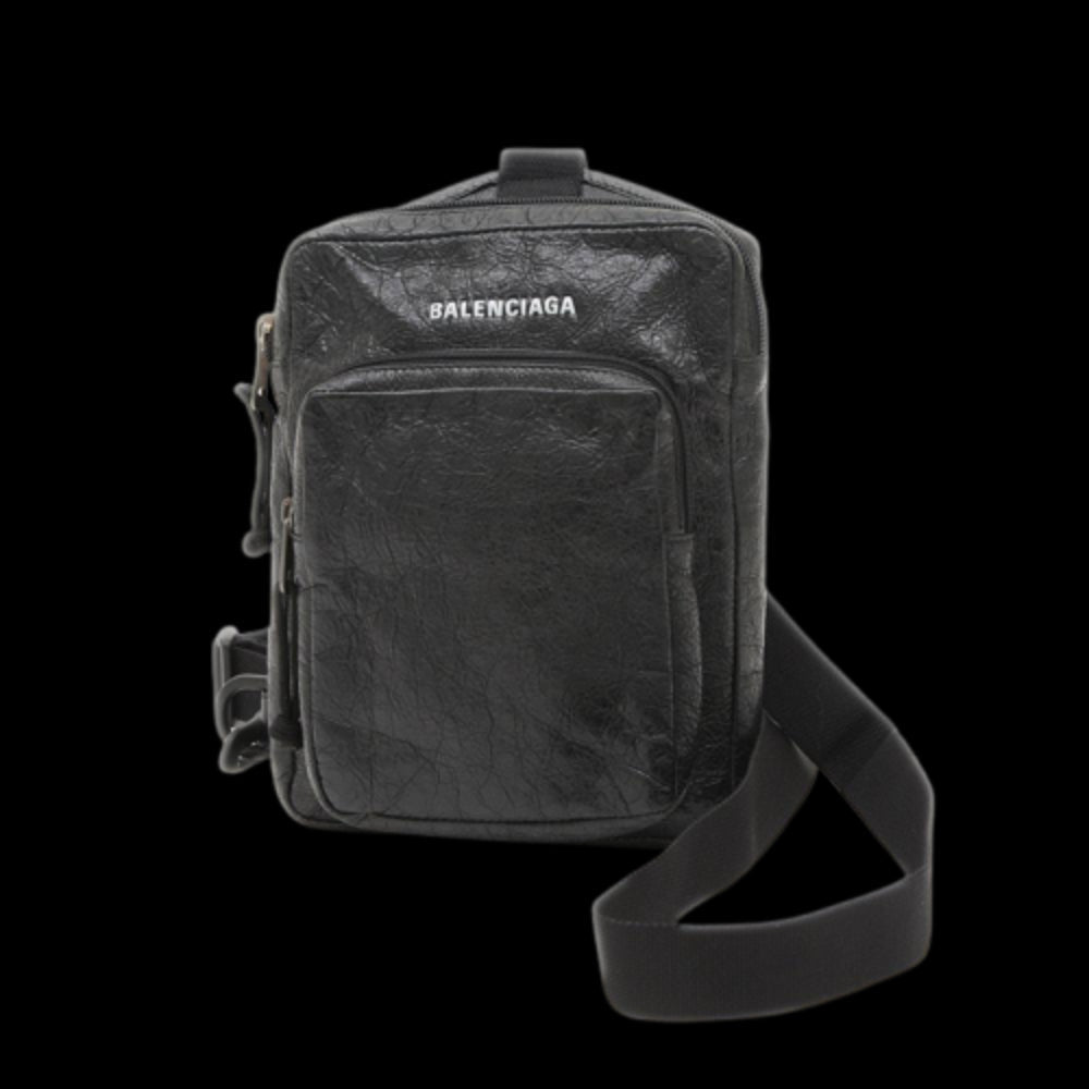 Black Leather Balenciaga Shoulder Bag