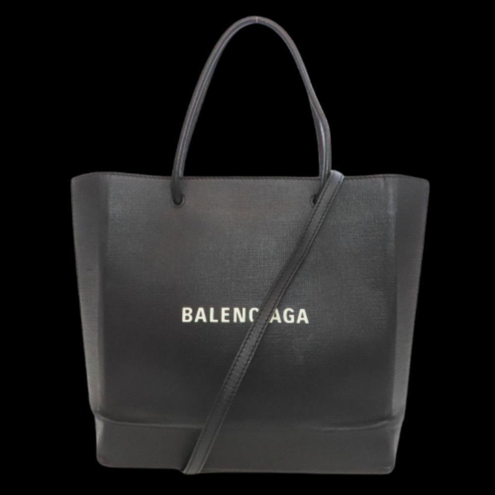 Black Leather Balenciaga Tote