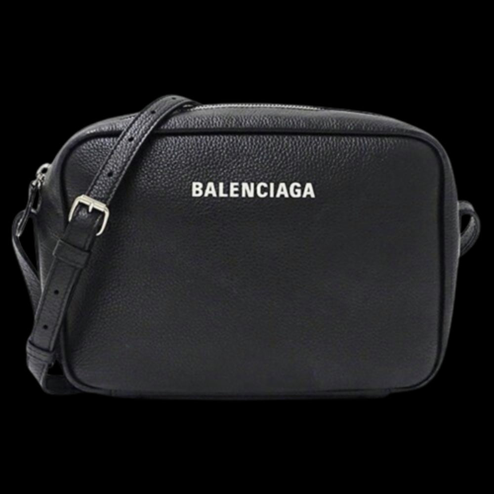 Black Leather Balenciaga Shoulder Bag