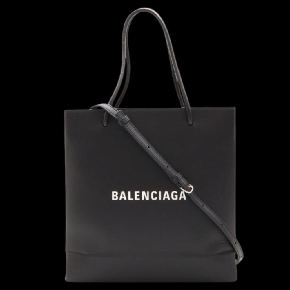 Black Leather Balenciaga Tote