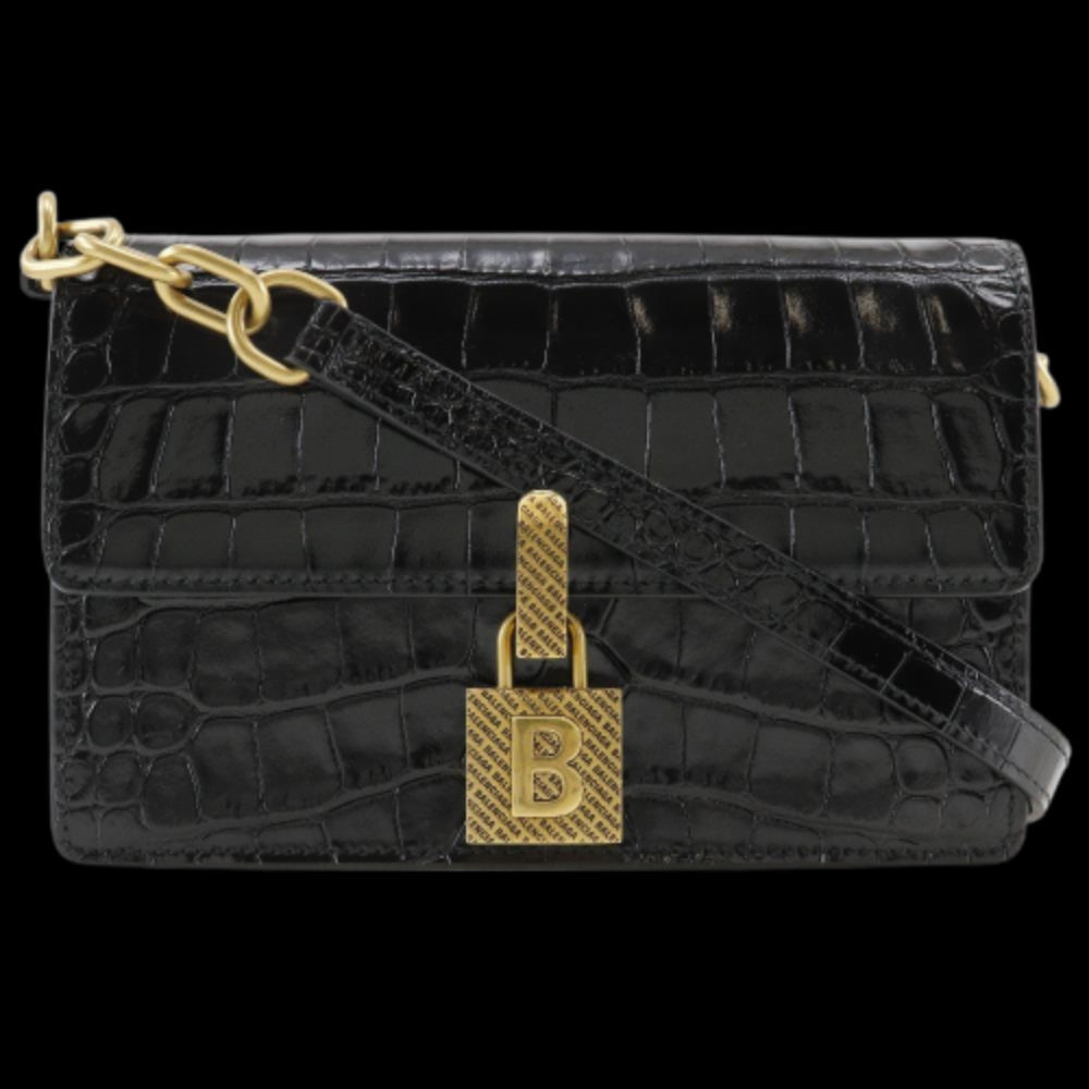 Black Leather Balenciaga Crossbody Bag