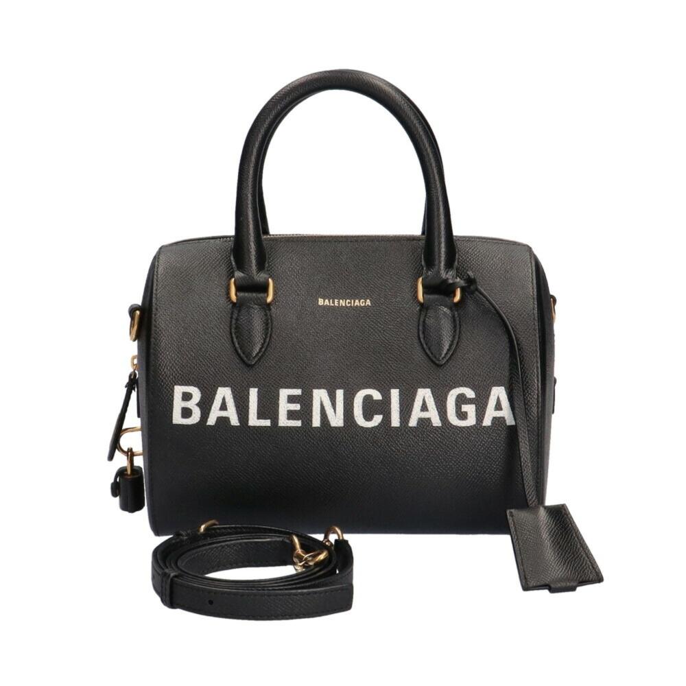Black Leather Balenciaga Handbag