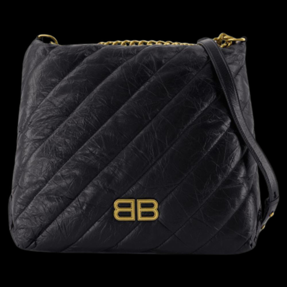 Black Leather Balenciaga Shoulder Bag