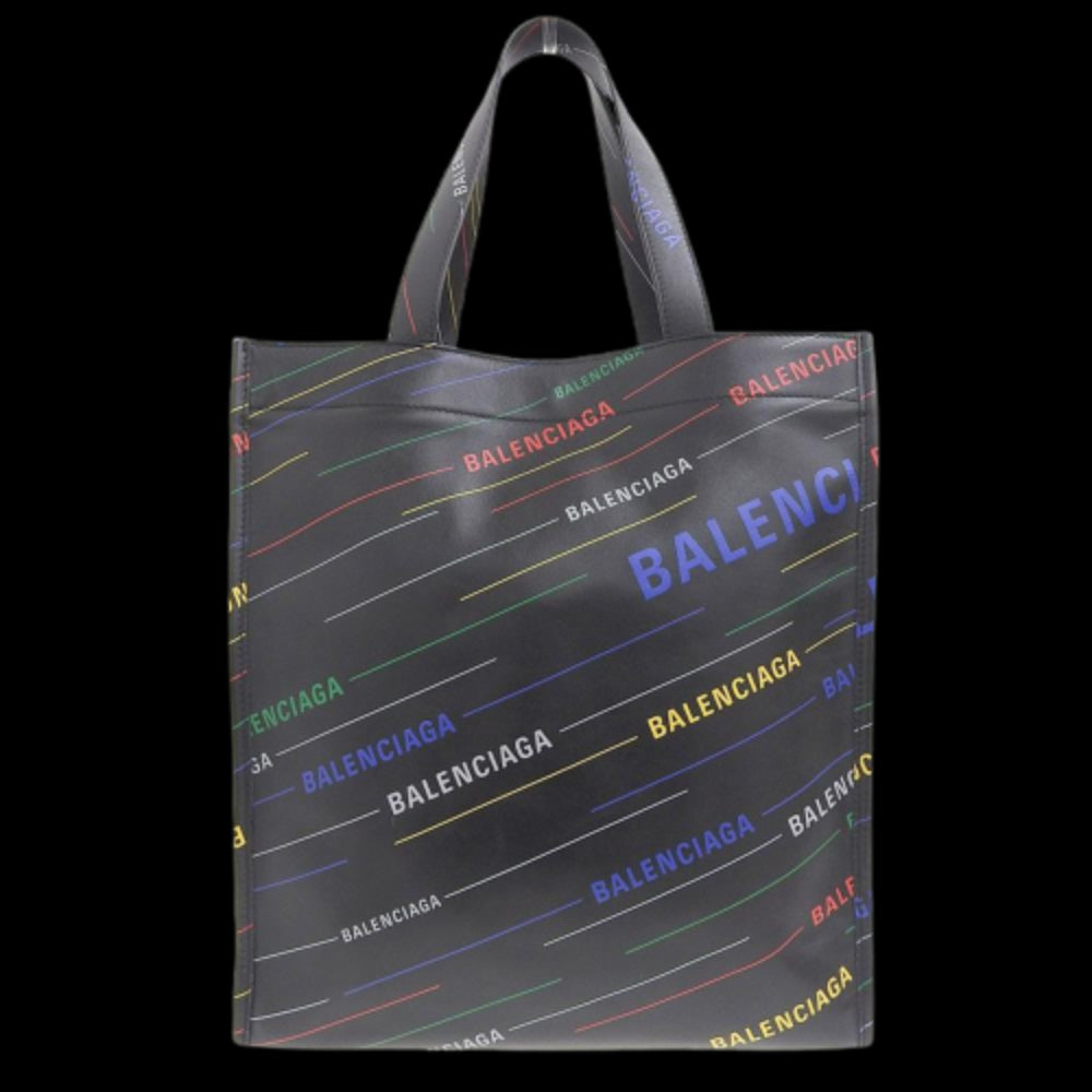 Black Leather Balenciaga Shopper