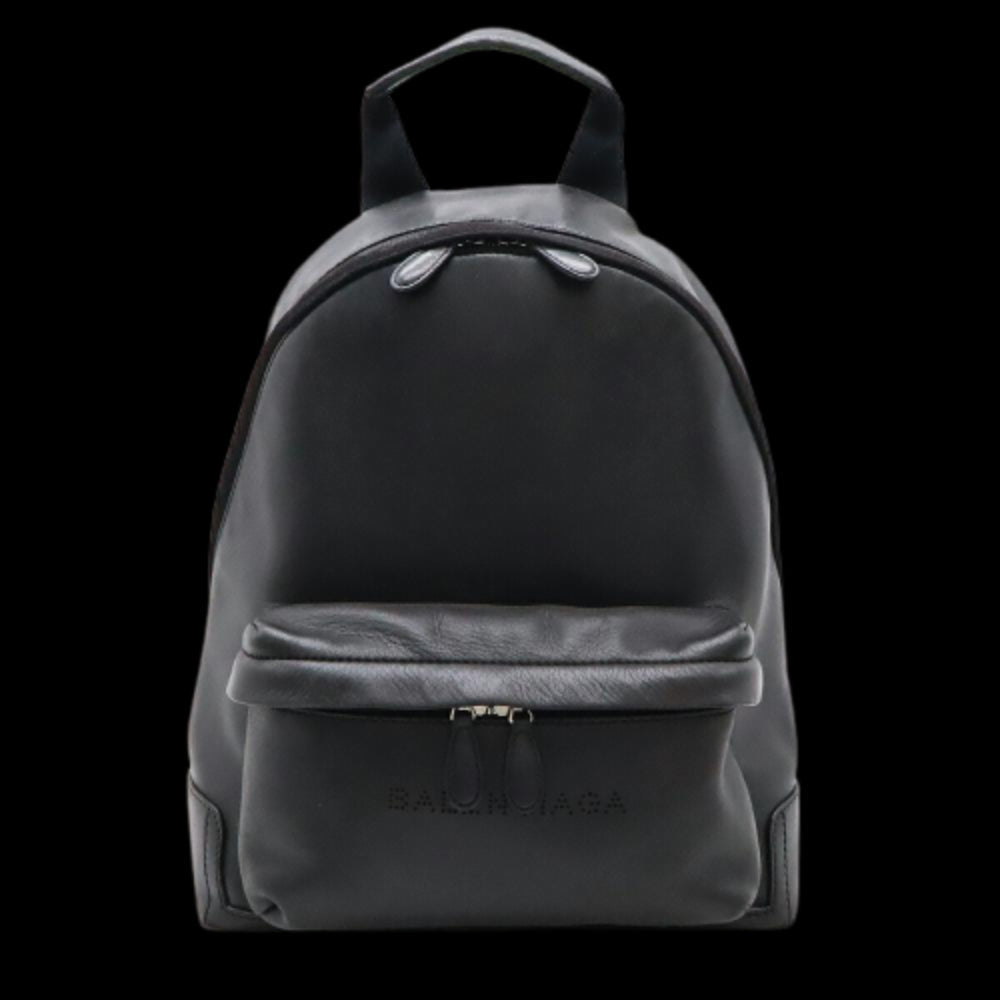 Black Leather Balenciaga Backpack