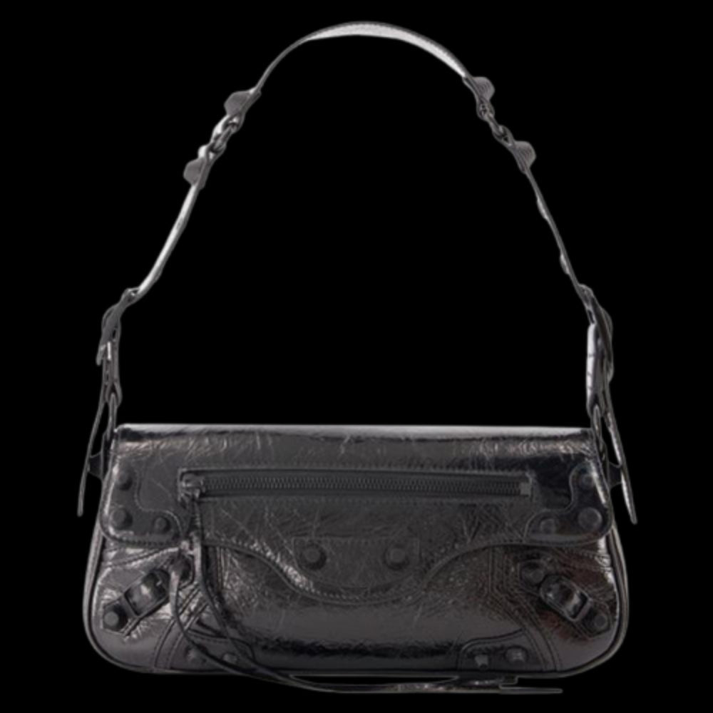 Black Leather Balenciaga Shoulder Bag