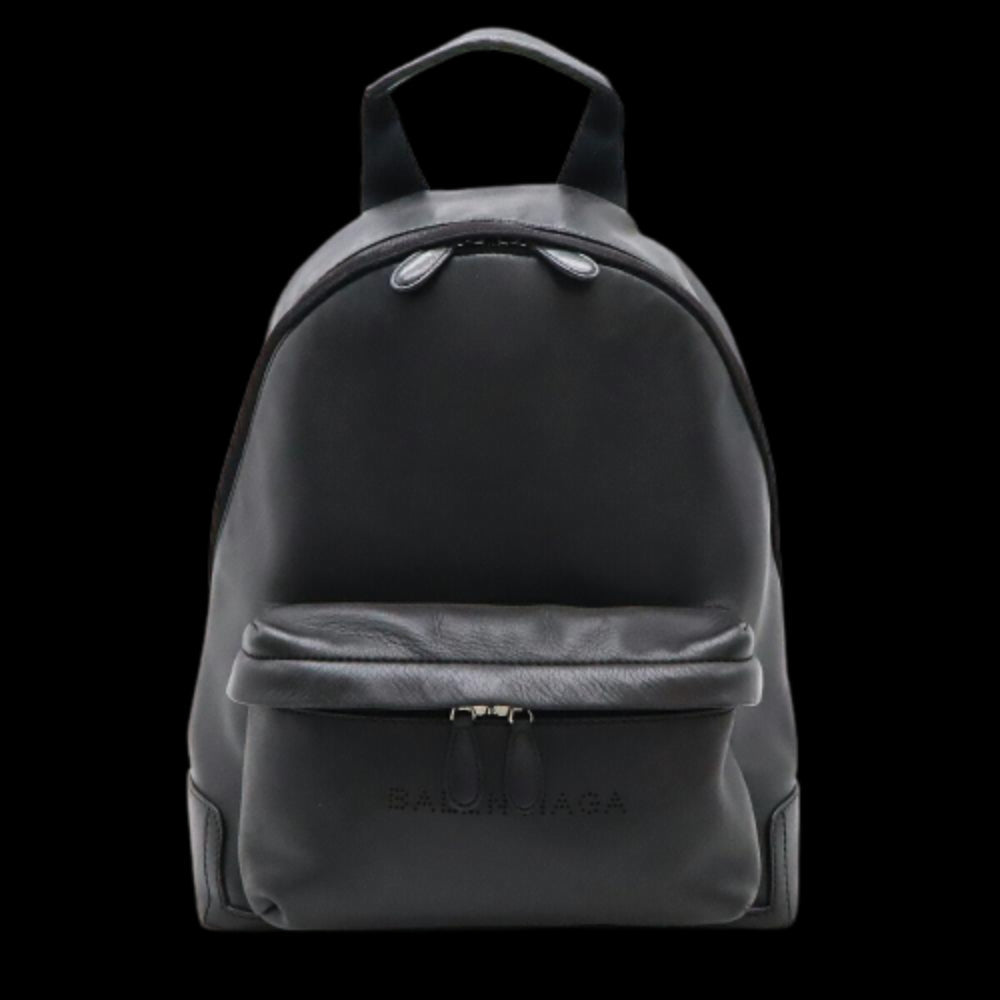 Black Leather Balenciaga Backpack