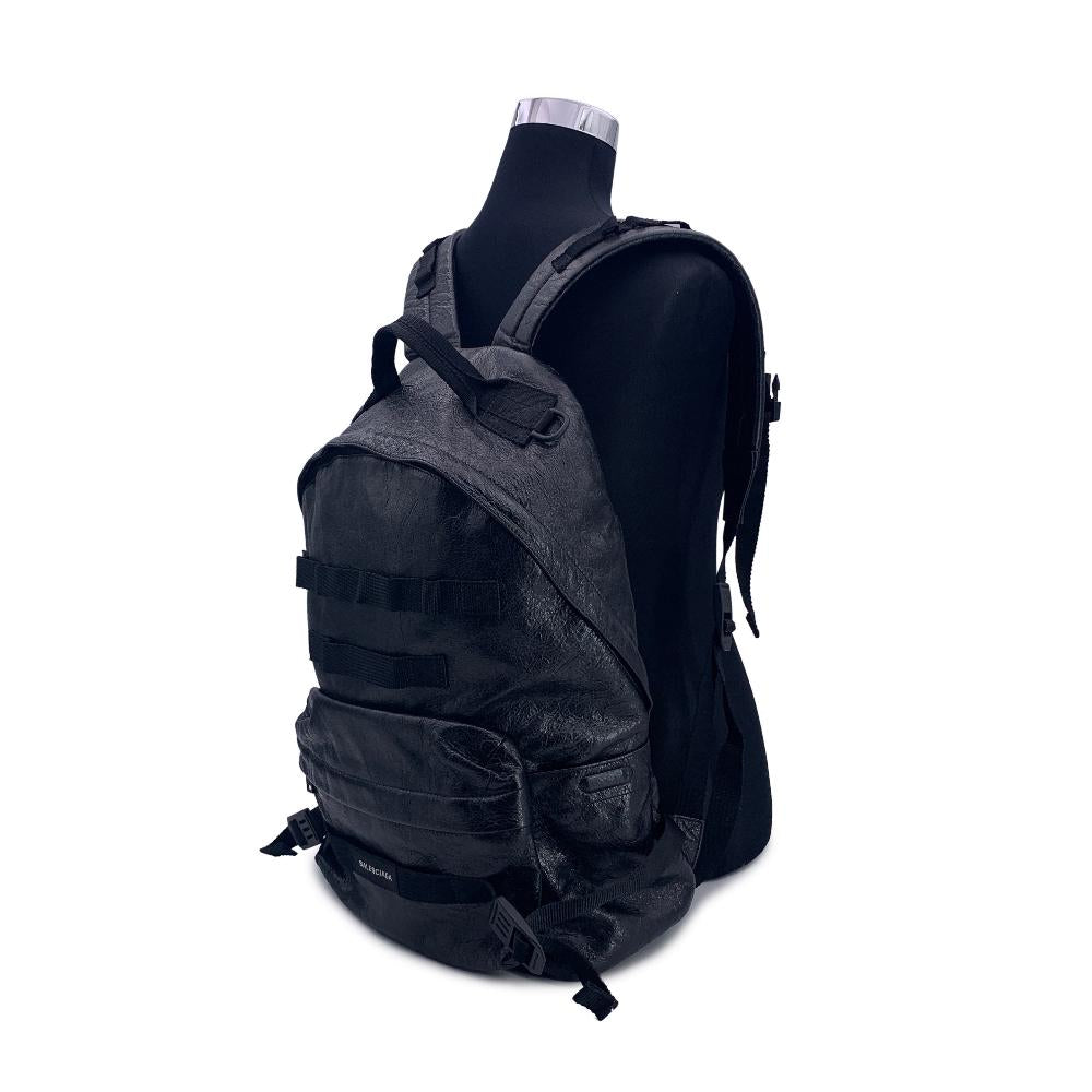 Black Leather Balenciaga Backpack